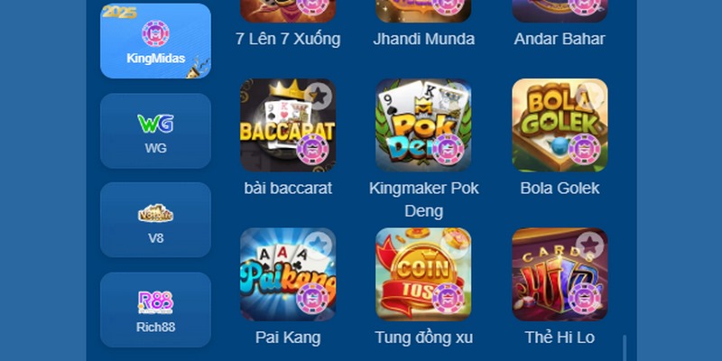 Giao diện các trò chơi siêu đỉnh và chân thực