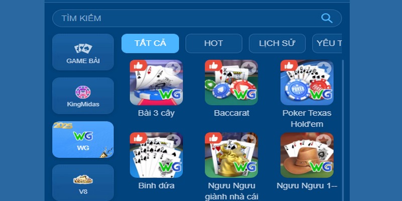 Game bài WG là một trong những sân chơi trực tuyến hàng đầu hiện nay